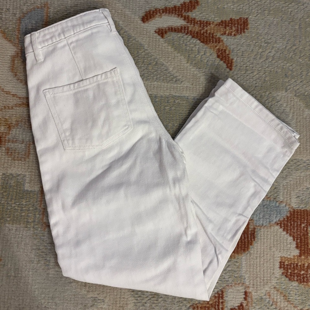 Afends 100% Cotton White Denim Women’s Shelby High Waist Wide Leg Jeans